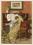 German Mother and Child at the Piano-Woldemar Friedrich-Photographic Print