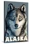 Wolf, Alaska-Lantern Press-Stretched Canvas