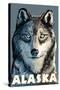 Wolf, Alaska-Lantern Press-Stretched Canvas