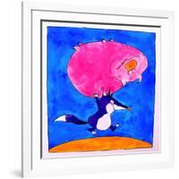 Wolf and Pig-Maylee Christie-Framed Giclee Print