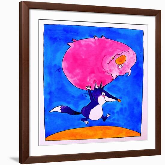 Wolf and Pig-Maylee Christie-Framed Giclee Print