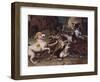 Wolf Attacked by Hounds, Wolf Hunting, Oil Sketch, C.1720-23-François Desportes-Framed Giclee Print