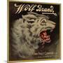 Wolf Brand - California - Citrus Crate Label-Lantern Press-Mounted Art Print