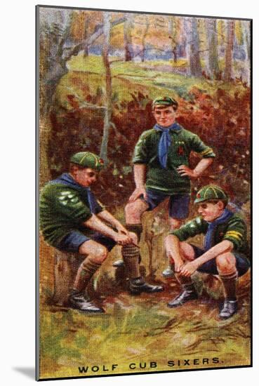 Wolf Cub Sixers, 1929-English School-Mounted Giclee Print