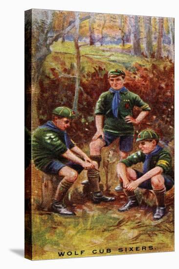 Wolf Cub Sixers, 1929-English School-Stretched Canvas