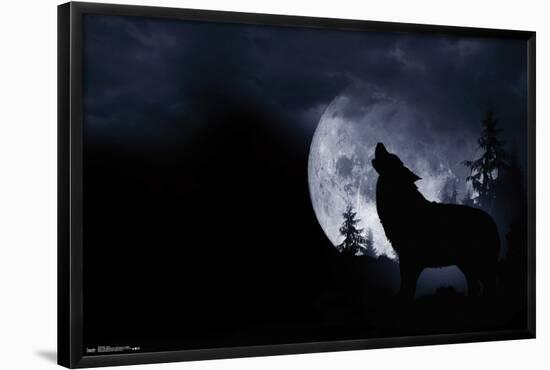 Wolf - Howl-Trends International-Framed Poster