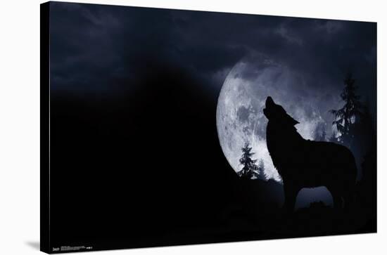 Wolf - Howl-Trends International-Stretched Canvas