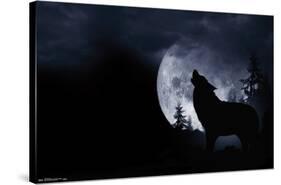 Wolf - Howl-Trends International-Stretched Canvas