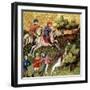 Wolf Hunt, from a Book by Gaston Phebus De Foix (1331-91)-null-Framed Giclee Print