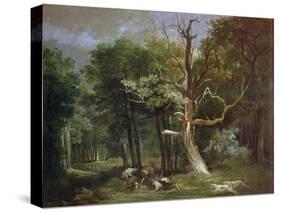 Wolf Hunt in the Forest of Saint-Germain, 1748-Jean-Baptiste Oudry-Stretched Canvas