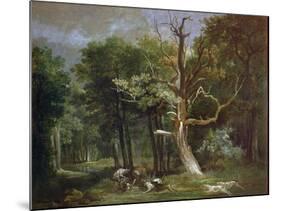 Wolf Hunt in the Forest of Saint-Germain, 1748-Jean-Baptiste Oudry-Mounted Giclee Print