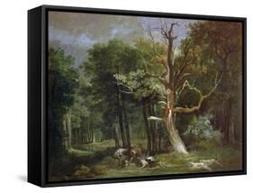 Wolf Hunt in the Forest of Saint-Germain, 1748-Jean-Baptiste Oudry-Framed Stretched Canvas