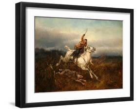 Wolf Hunting, 1870-Nikolai Yegorovich Sverchkov-Framed Giclee Print