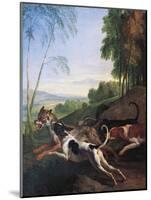 Wolf Hunting, Painting by Alexandre-Francois Desportes (1661-1743), France, 17th Century-Alexandre-Francois Desportes-Mounted Premium Giclee Print