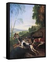 Wolf Hunting, Painting by Alexandre-Francois Desportes (1661-1743), France, 17th Century-Alexandre-Francois Desportes-Framed Stretched Canvas