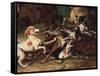 Wolf Hunting-Alexandre-Francois Desportes-Framed Stretched Canvas