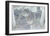 Wolf in the Mist-Gordon Semmens-Framed Photographic Print