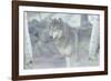 Wolf in the Mist-Gordon Semmens-Framed Photographic Print