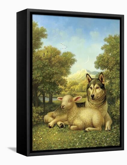 Wolf Lies Down with the Lamb-Dan Craig-Framed Stretched Canvas