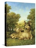 Wolf Lies Down with the Lamb-Dan Craig-Stretched Canvas
