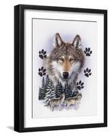 Wolf Montage, Winter-William Vanderdasson-Framed Giclee Print