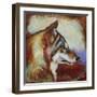 Wolf Portrait-Corina St. Martin-Framed Giclee Print