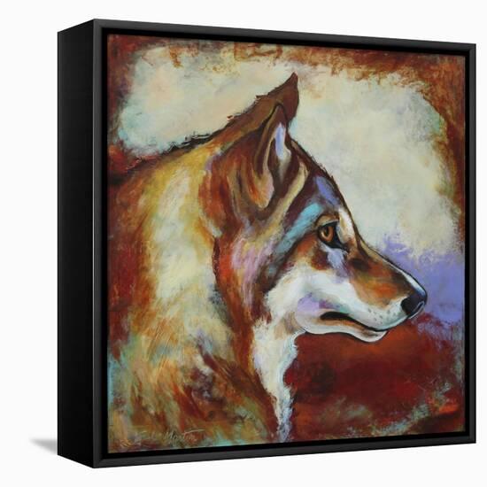 Wolf Portrait-Corina St. Martin-Framed Stretched Canvas