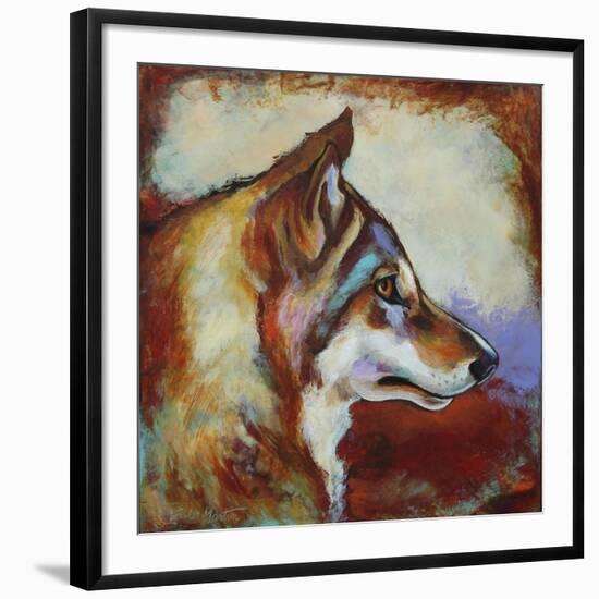 Wolf Portrait-Corina St. Martin-Framed Giclee Print