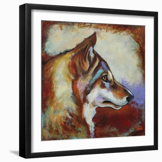 Wolf Portrait-Corina St. Martin-Framed Premium Giclee Print