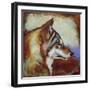 Wolf Portrait-Corina St. Martin-Framed Premium Giclee Print