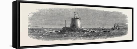 Wolf Rock Lighthouse 1867-null-Framed Stretched Canvas
