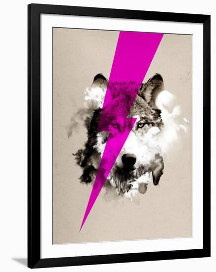 Wolf Rocks-Robert Farkas-Framed Art Print