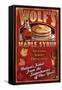 Wolf's Maple Syrup - New York-Lantern Press-Framed Stretched Canvas