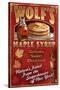 Wolf's Maple Syrup - New York-Lantern Press-Stretched Canvas