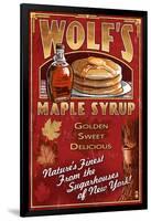 Wolf's Maple Syrup - New York-Lantern Press-Framed Art Print