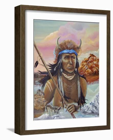 Wolf Song-Sue Clyne-Framed Giclee Print