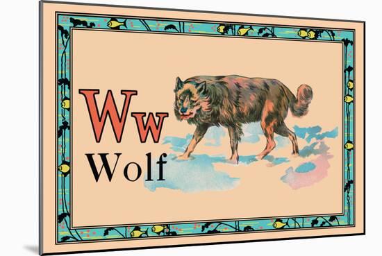 Wolf-null-Mounted Art Print