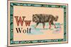 Wolf-null-Mounted Art Print