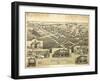 Wolfe City, Texas - Panoramic Map-Lantern Press-Framed Art Print