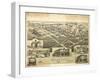 Wolfe City, Texas - Panoramic Map-Lantern Press-Framed Art Print