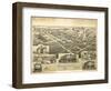 Wolfe City, Texas - Panoramic Map-Lantern Press-Framed Art Print