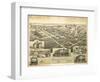 Wolfe City, Texas - Panoramic Map-Lantern Press-Framed Art Print