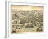 Wolfe City, Texas - Panoramic Map-Lantern Press-Framed Art Print