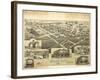 Wolfe City, Texas - Panoramic Map-Lantern Press-Framed Art Print