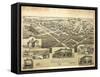 Wolfe City, Texas - Panoramic Map-Lantern Press-Framed Stretched Canvas