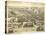 Wolfe City, Texas - Panoramic Map-Lantern Press-Stretched Canvas