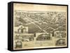 Wolfe City, Texas - Panoramic Map-Lantern Press-Framed Stretched Canvas