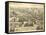 Wolfe City, Texas - Panoramic Map-Lantern Press-Framed Stretched Canvas