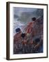 Wolfe's Army Scaling the Cliffs at Quebec 1759, C.1920-Henry Sandham-Framed Giclee Print