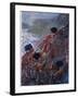 Wolfe's Army Scaling the Cliffs at Quebec 1759, C.1920-Henry Sandham-Framed Giclee Print